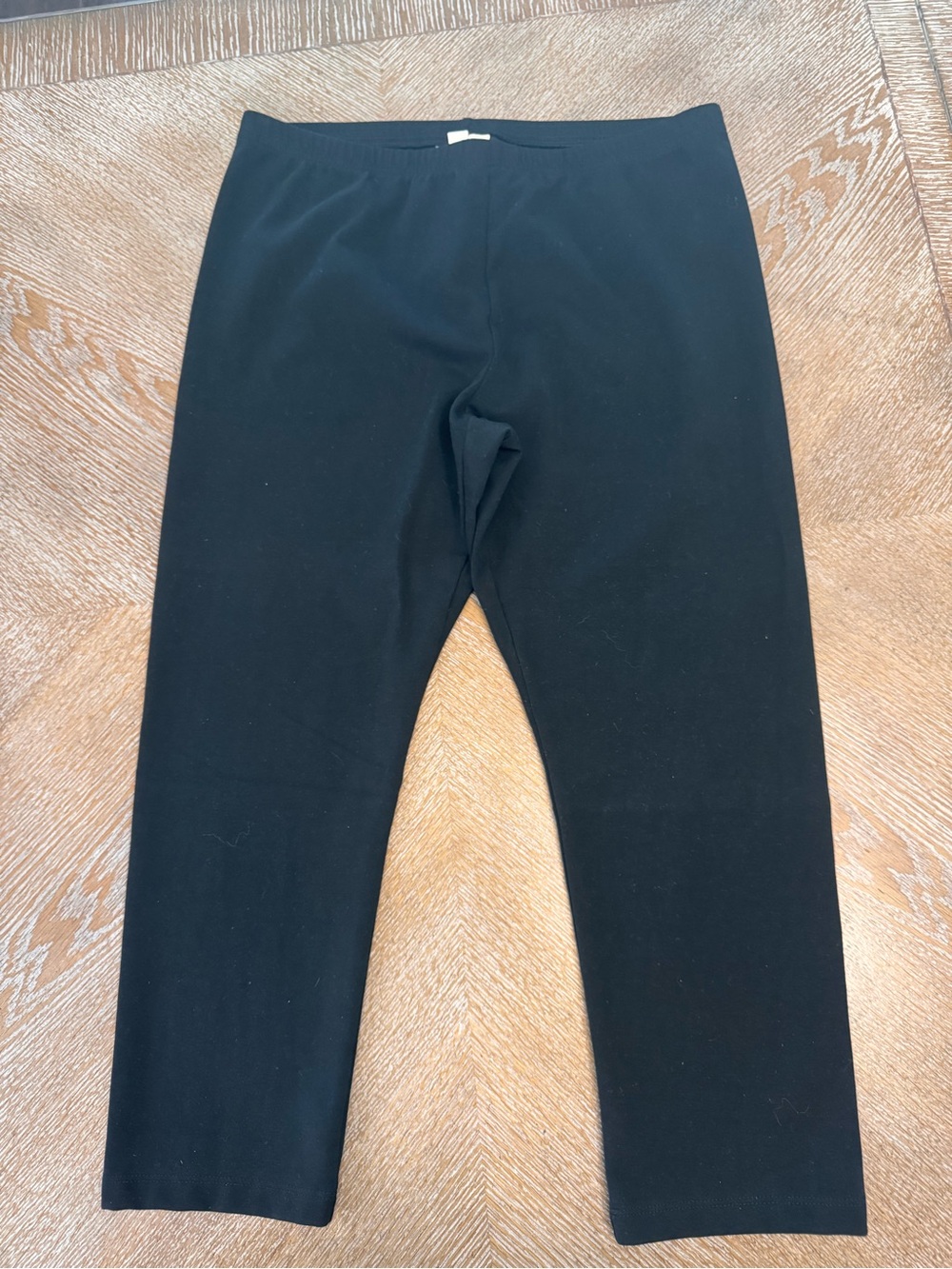 J. JILL Black Capri Leggings Medium Waist 32” Inseam 21” Mid Rise